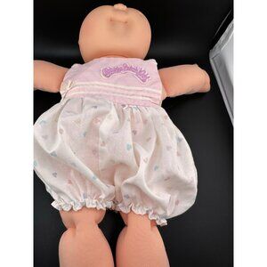 Cabbage Patch Kids Preemie Pink Hearts‎ Sunsuit Romper Overalls Vtg 1980s READ